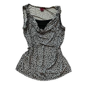 212 Collection Black & White Drop Neck Top - Size S